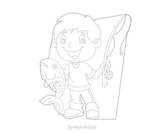 Figur "Angler mit Fisch"