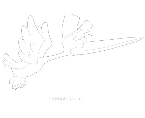 Figur "Fliegender Storch"